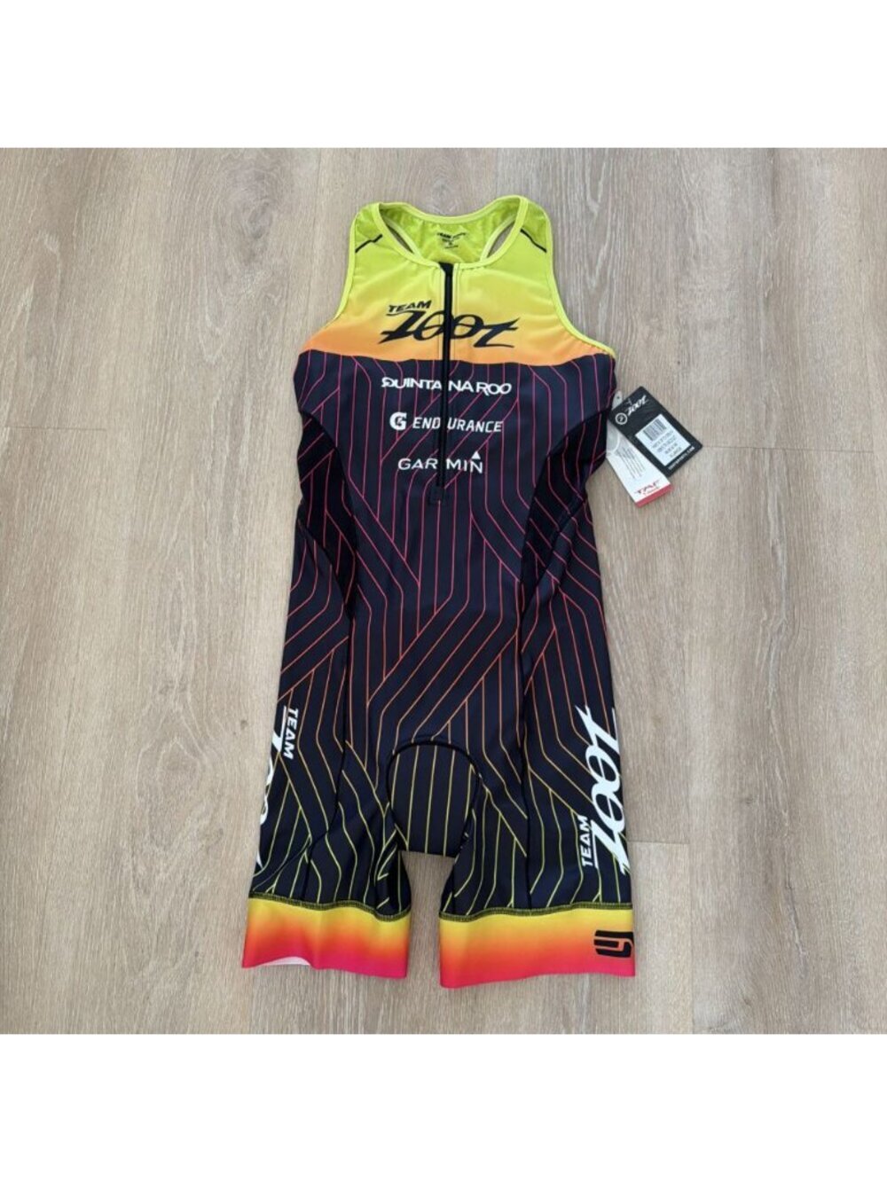 Team Zoot Women's Tri Suit Multicolor Racing As One Sleeveless Size XL (Y4) - Picture 2 of 8